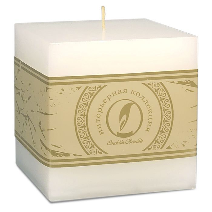 свеча куб 100 белый