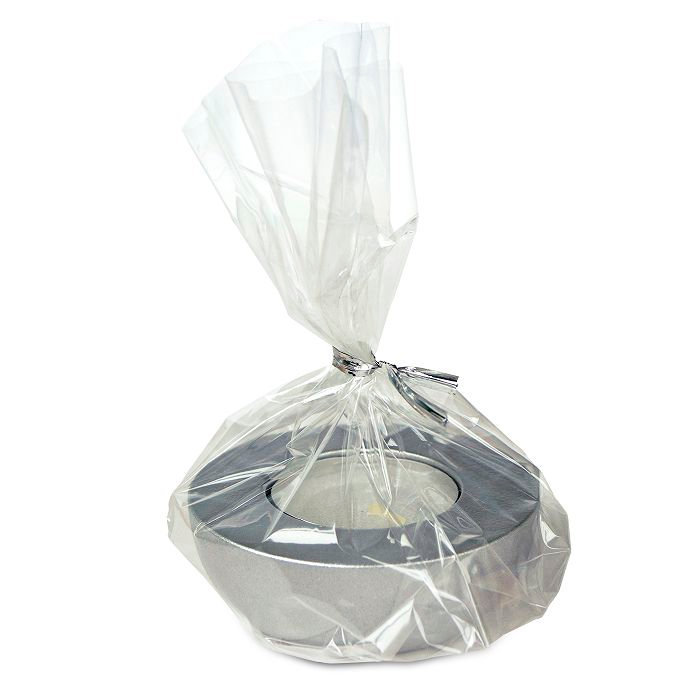 подсвечник гипсовый под чайную свечу "чашка" серебро