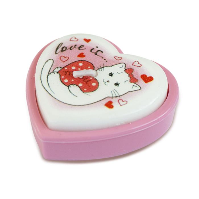 сердечко в подсвечнике котята