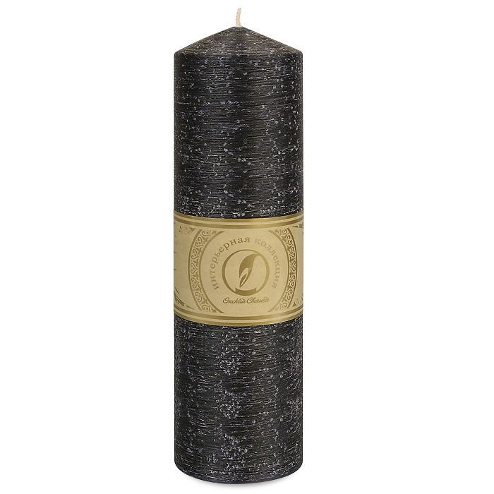 свеча цилиндр с конусом d70h250 черный