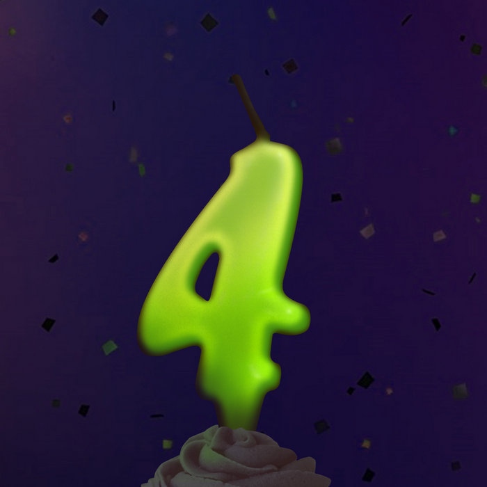 свеча тортовая люминесцентная 4