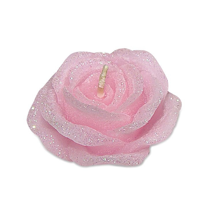набор свечей розочки розовые