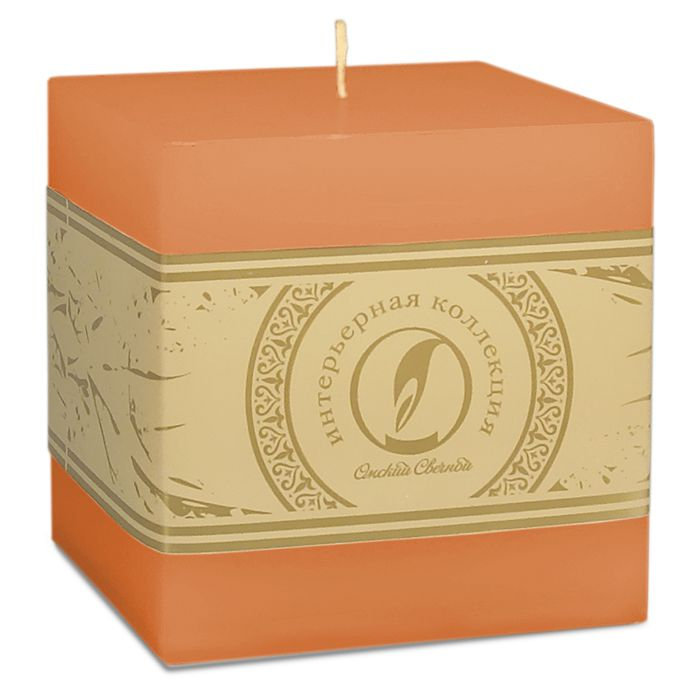 свеча куб 100 терракотовый