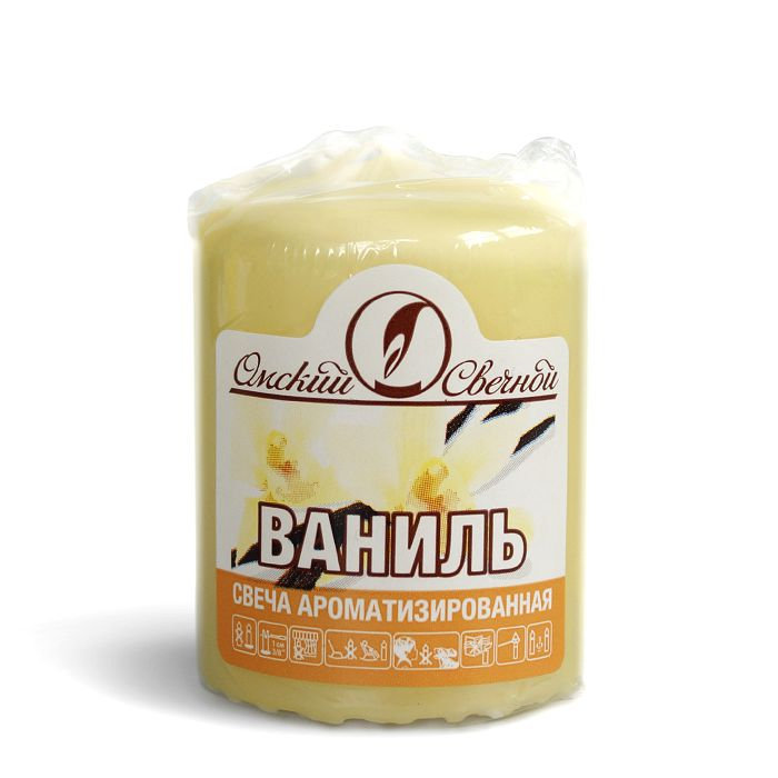 свеча ароматизированная  пеньковая 40х50 "ваниль"