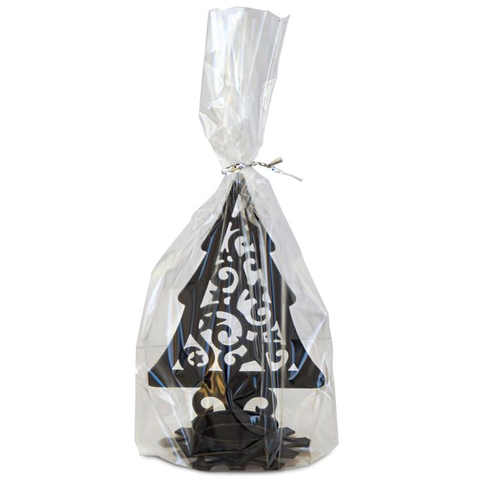 подсвечник "елка со звездами" черный