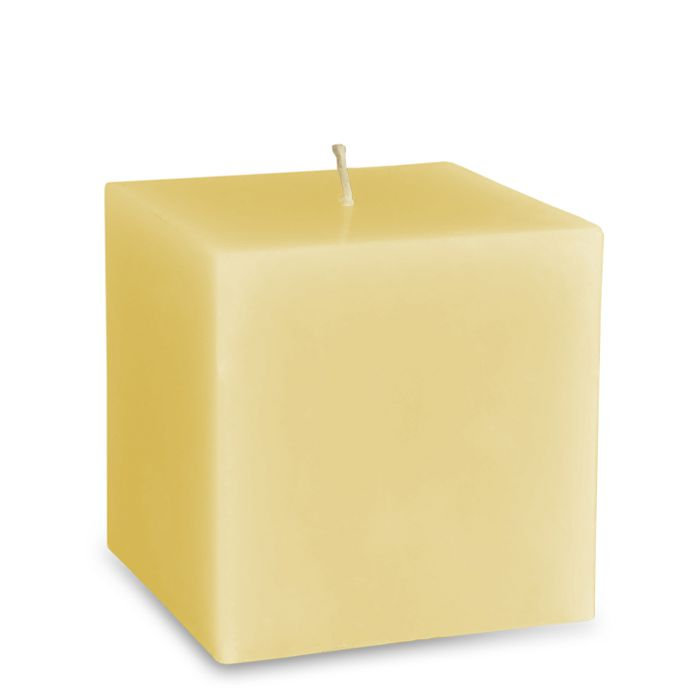 свеча куб 75 желтый