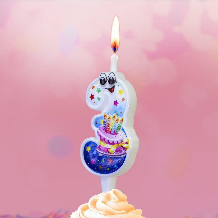 свеча тортовая "с глазками" 3