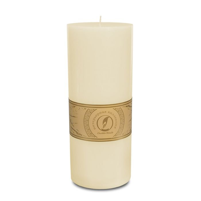 свеча цилиндр d100h255 слоновая кость