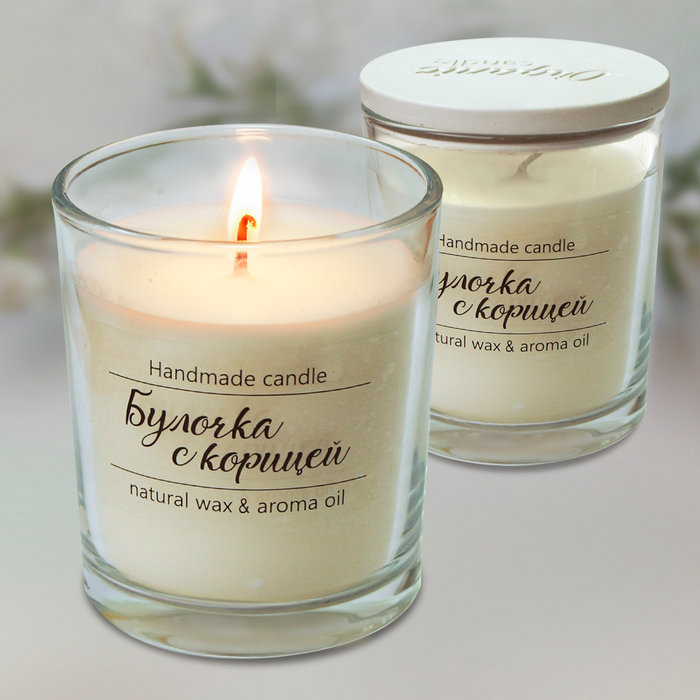 свечи ароматизированные "булочка с корицей"