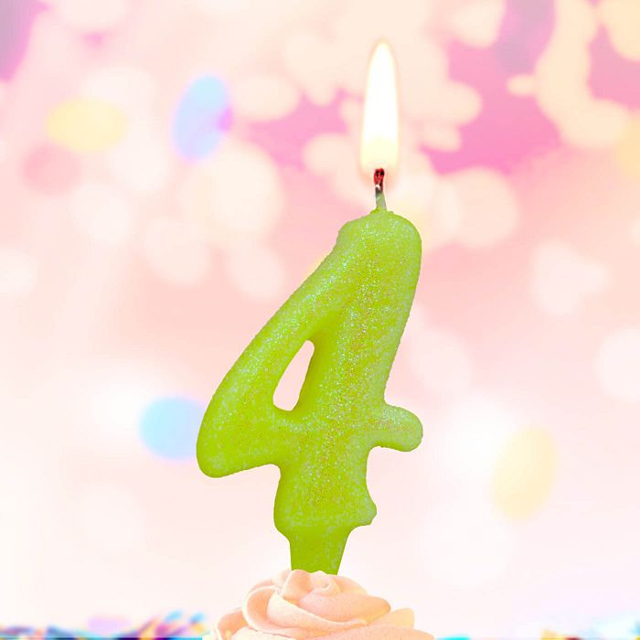 свеча тортовые ароматизированные цифры-мармеладки 4
