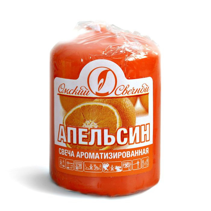 свеча ароматизированная  пеньковая 40х50 "апельсин"