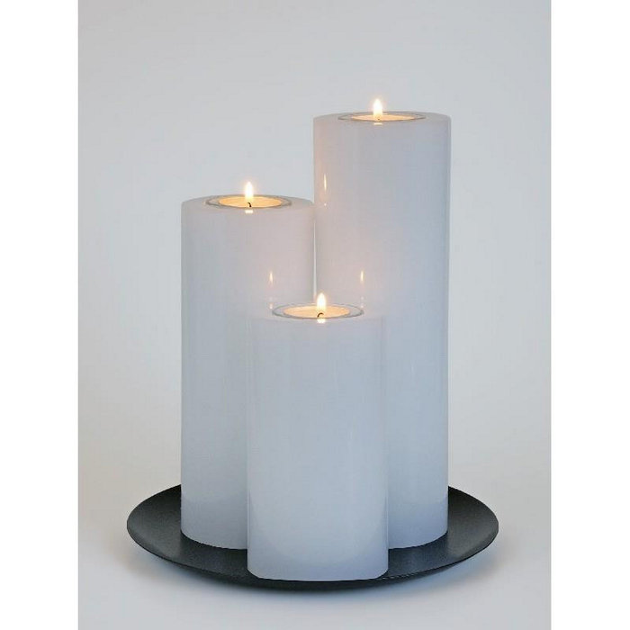 свечи круглая композиция белая