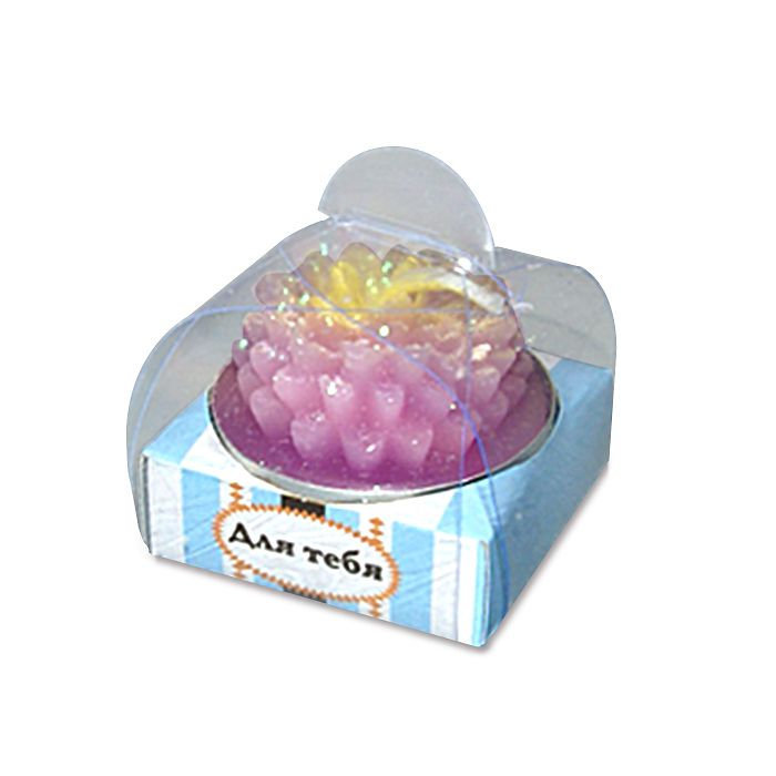 свеча в гильзе василек микс