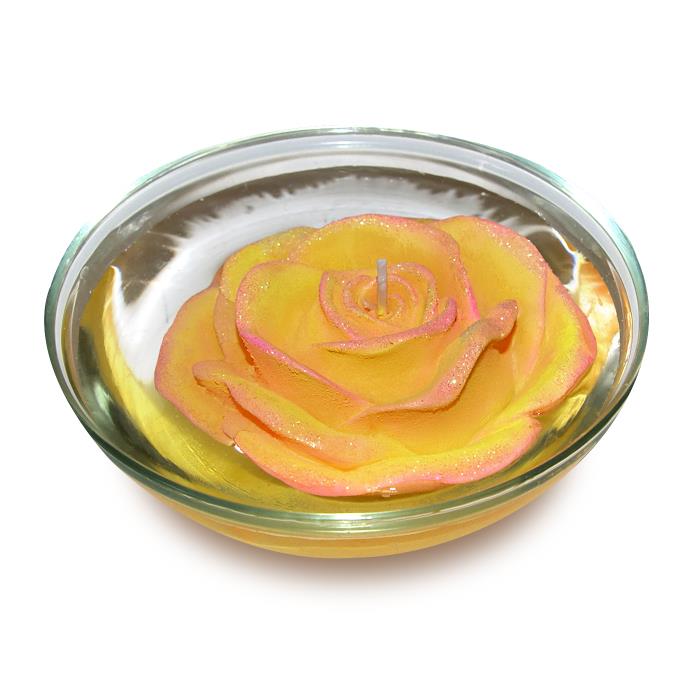 свеча роза чайная плавающая