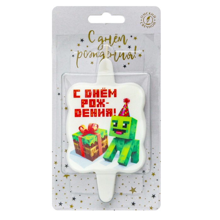 свеча тортовая "майнкрафт"