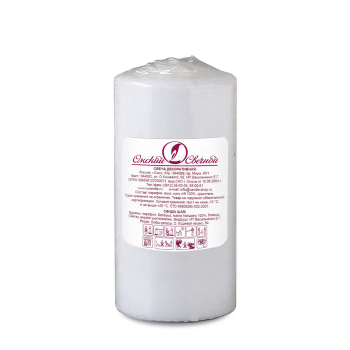 свеча пеньковая 60х125 белая
