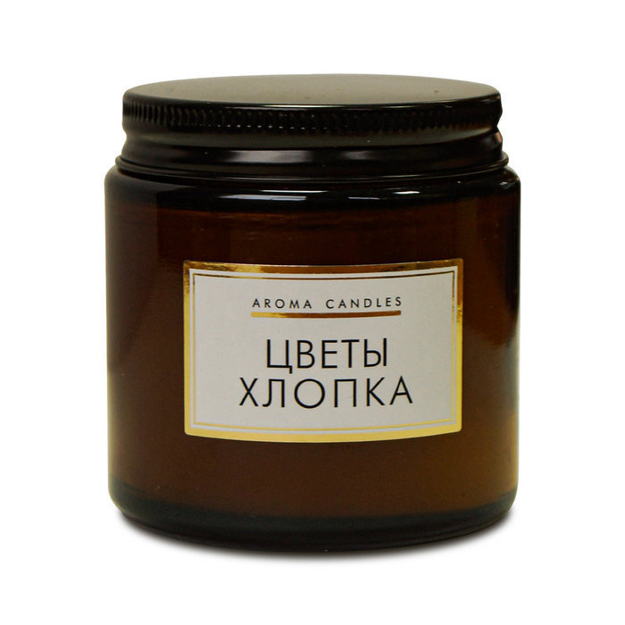 свечи в банке ароматизированные "цветы хлопка"