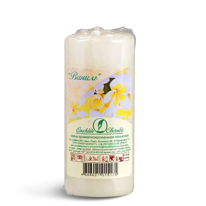 свеча ароматизированная пеньковая 40х90 "ваниль"