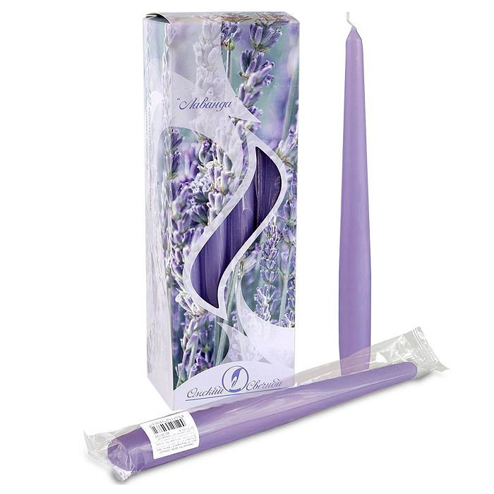 свеча ароматизированная античная 12 шт "лаванда"
