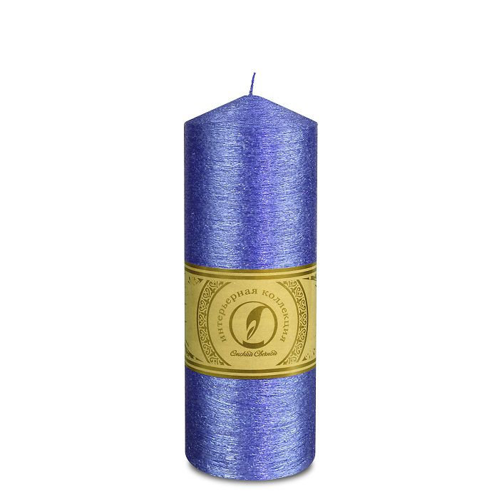 свеча цилиндр с конусом d70h200 темно-фиолетовый
