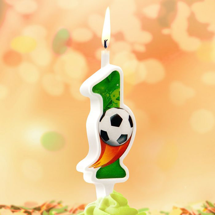 Свеча тортовая 1 "Футбольная"