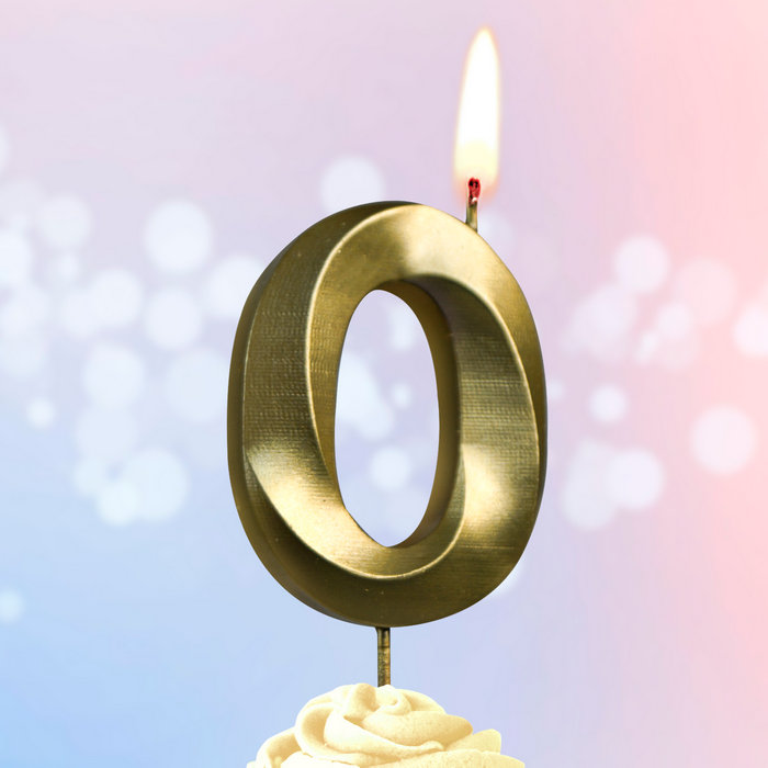 свеча тортовая на шпажке 0 "Золотые витые"