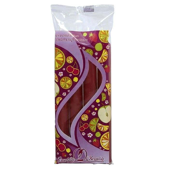 свеча столовая арома 40 гр вишня 4 шт