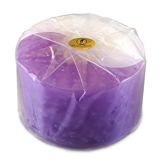 свеча двудольная призма Инь-Янь d125h75 сиреневый/белый