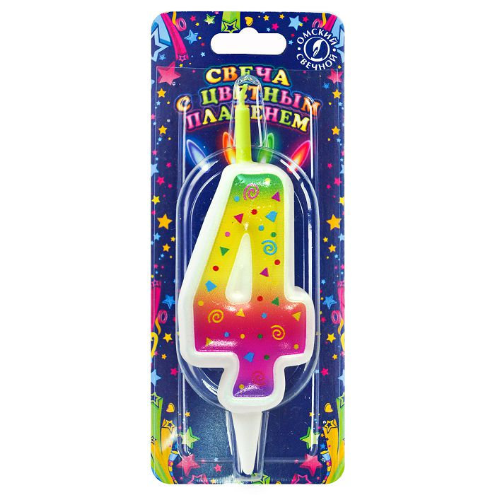 свеча торт. с цветным пламенем 4
