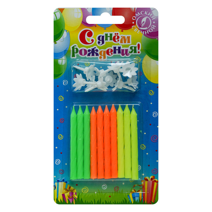 свечи для торта с подставками 10