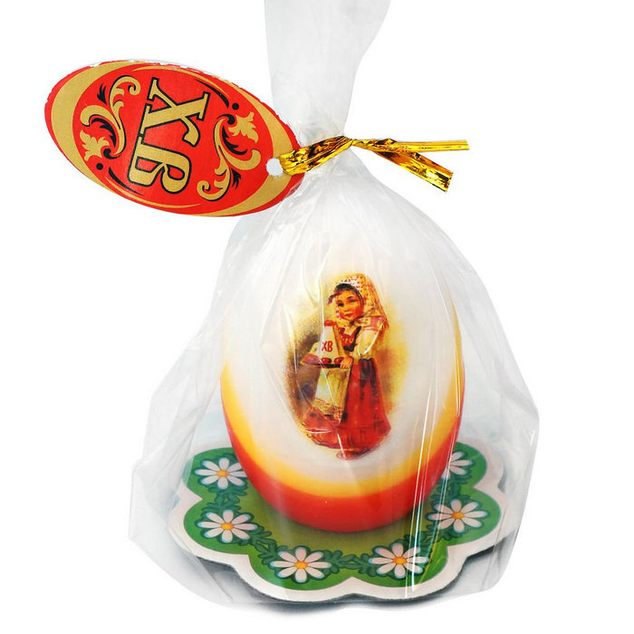 свеча-яйцо "девочка с куличом"