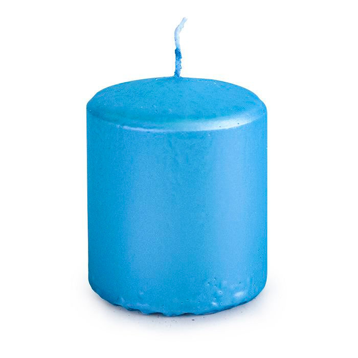 свеча пеньковая 50х60 голубой блеск