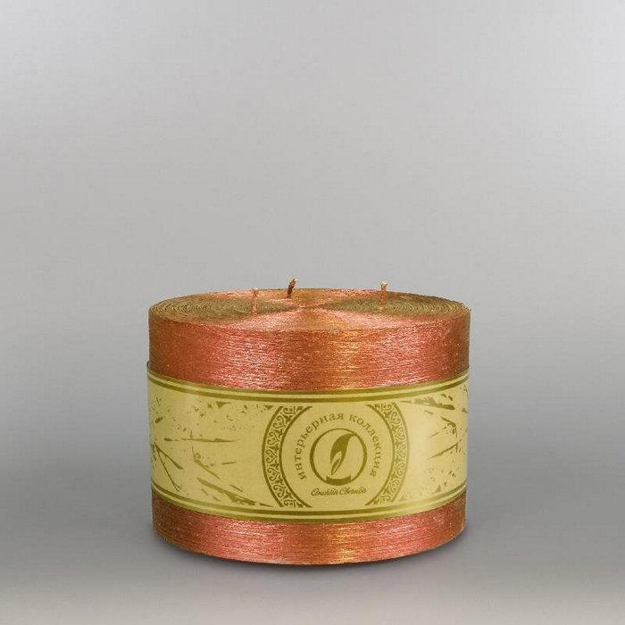 свеча цилиндр d150h105 3 фитиля бронза