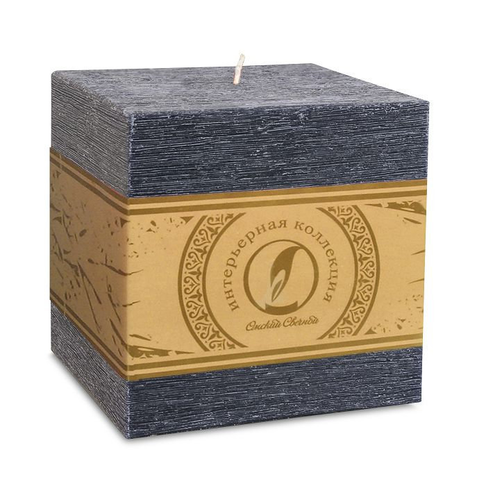 свеча куб 100 черный