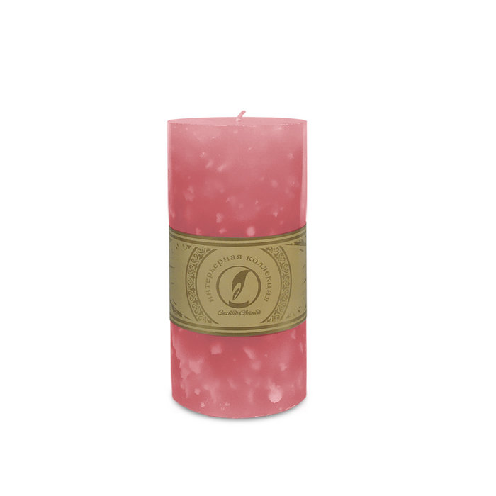 свеча цилиндр d80h150 розовый