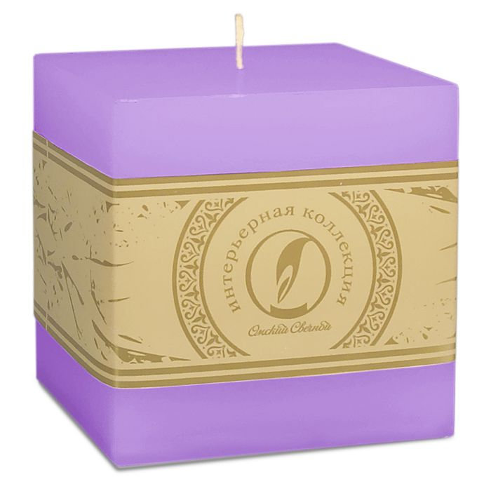 свеча куб 100 сиреневый