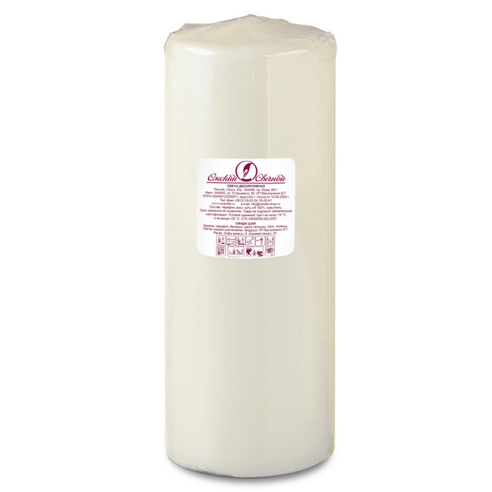 свеча пеньковая 80х200 слоновая кость