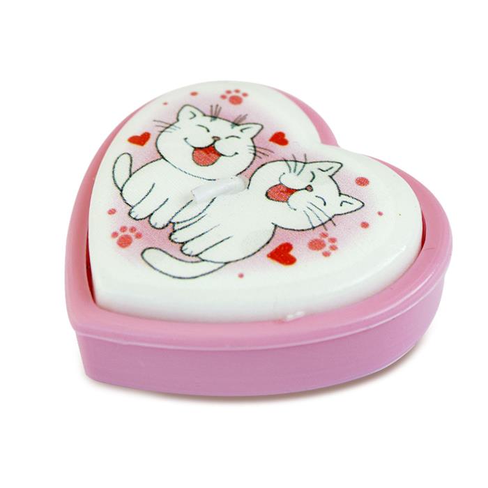 сердечко в подсвечнике котята