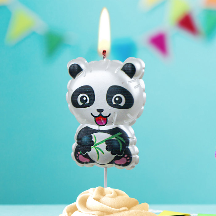 свеча тортовая на шпажке панда