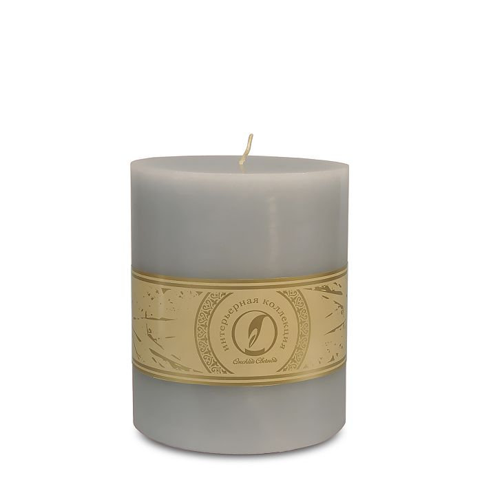 свеча цилиндр d120р150 дымчато-голубой