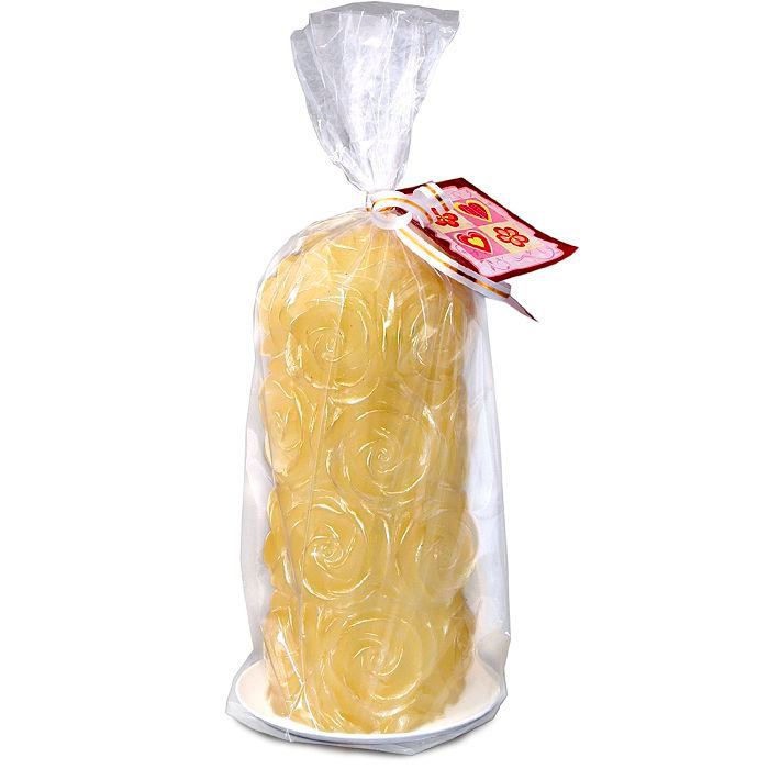 свеча пенек в розах золотой