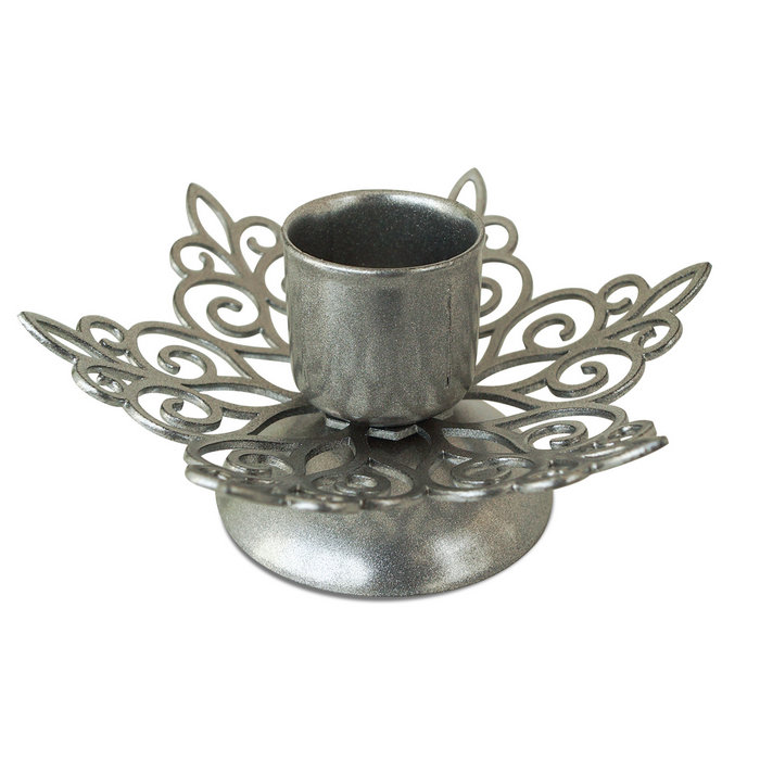 подсвечник "зимушка" цвет серебро