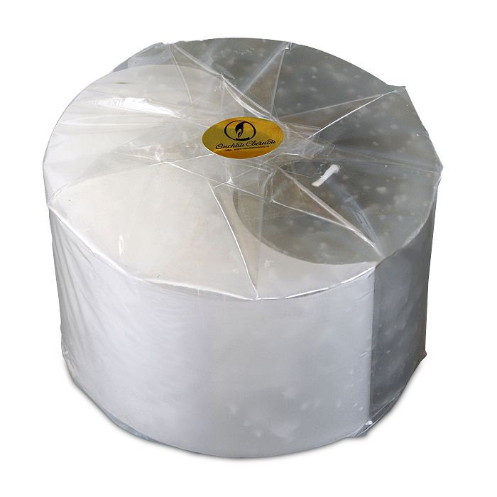 свеча двудольная призма Инь-Янь d125h75 белый/дымчато-голубой