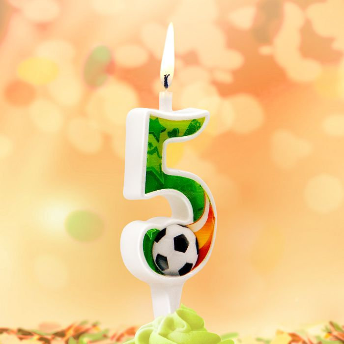 Свеча тортовая 5 "Футбольная"