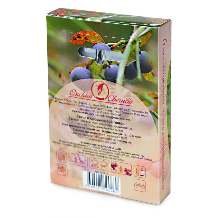 свеча чайная 12 гр ароматизированная 6 шт/уп ягоды