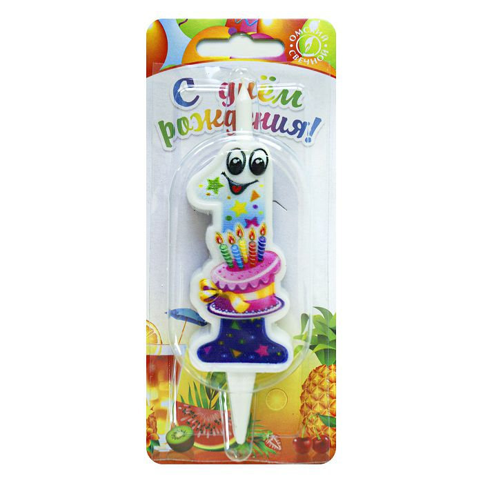 свеча тортовая "с глазками" 1