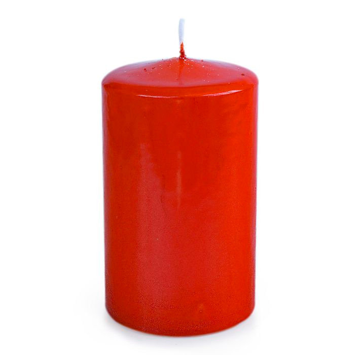 свеча пеньковая 60х100 красный блеск