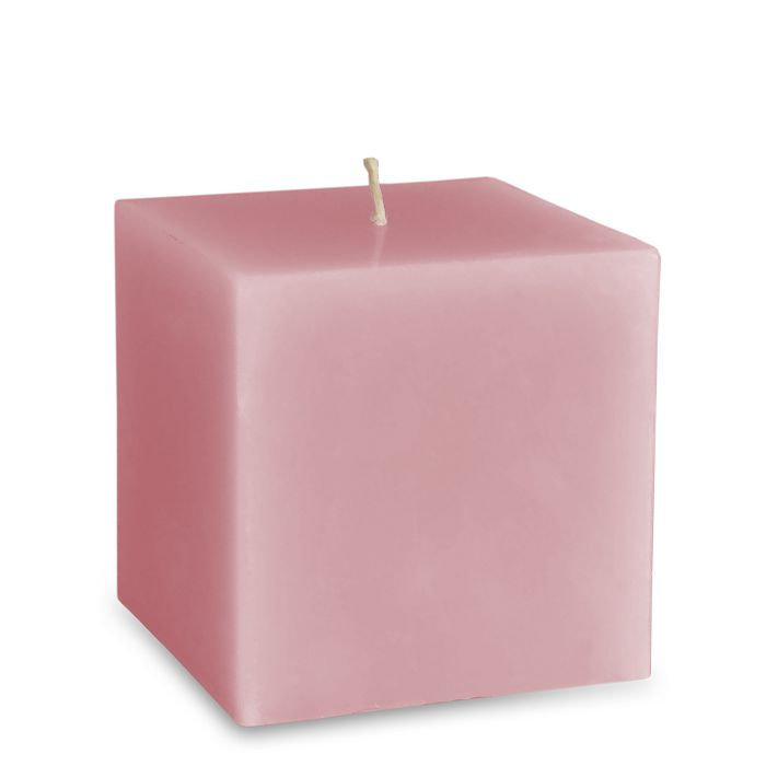 свеча куб 75 розовый
