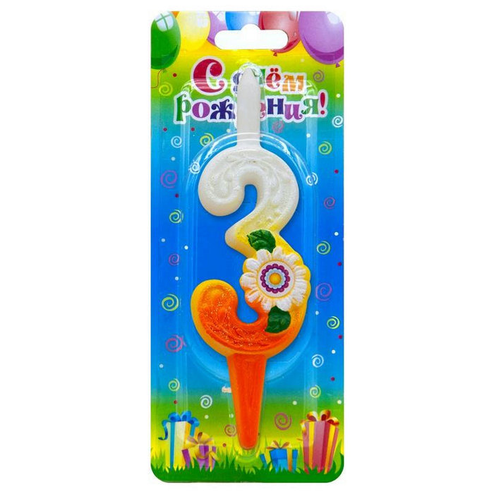 свеча тортовые цифры солнечные 3