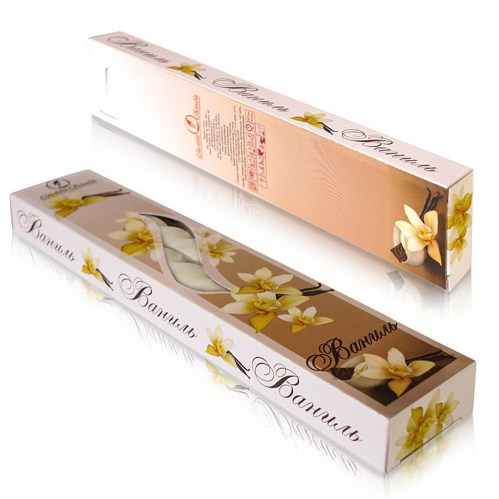 свеча витая 2 шт арома "ваниль"